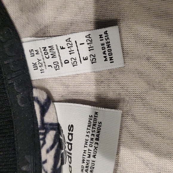 Girls' Adidas Zebra Print Jogger Zip-up Jacket. Size youth medium. - Picture 6 of 9